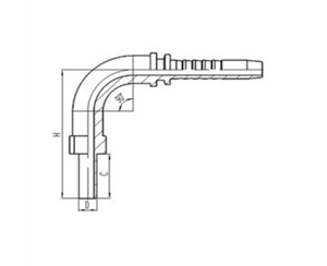 90°DIN標準公（gōng）製卡套式直管