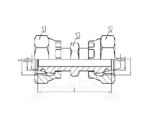 兩端公製活動內螺紋24°外錐麵O形圈（quān）密封