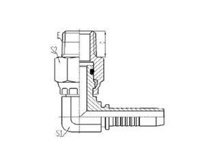 90°美製布錐管旋轉外螺紋