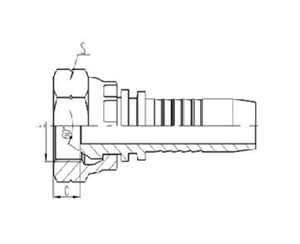 英製內螺紋60°外錐（zhuī）麵密封