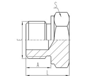 英製外（wài）螺紋六角端麵O形圈密封堵（dǔ）頭