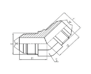 美製JIC螺紋74°錐麵密封過渡接頭（tóu）