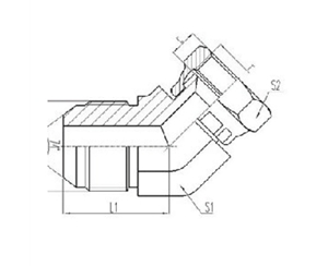 美製JIC螺紋74°錐麵密封（fēng）過渡接頭